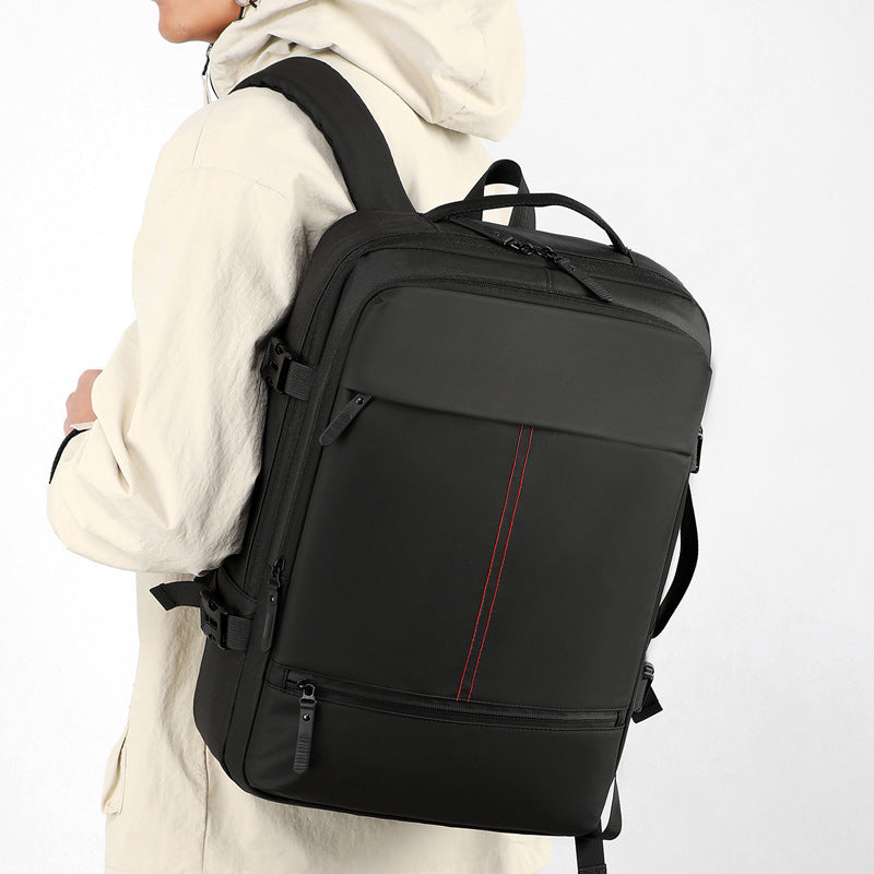 Multi-functional Boarding Solid Color Backpack Men&