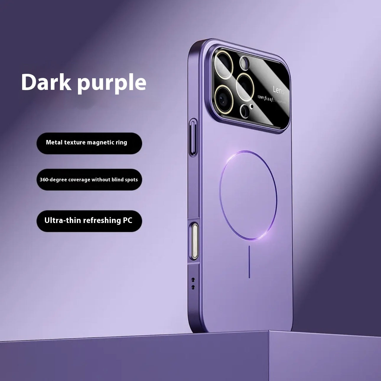 Large Window Frosted Fine Circle Magnetic Drop-resistant Phone Case