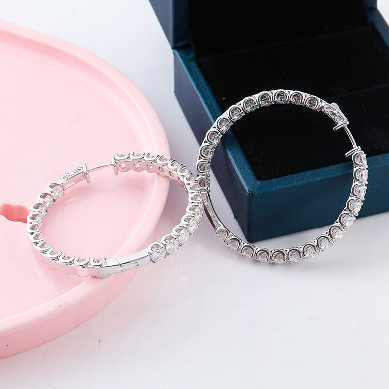 18k Gold Personalized Diameter Big Ear Ring