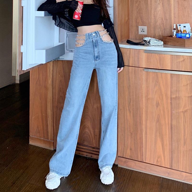 Spicy Girl Wide-leg Denim Jeans Women&