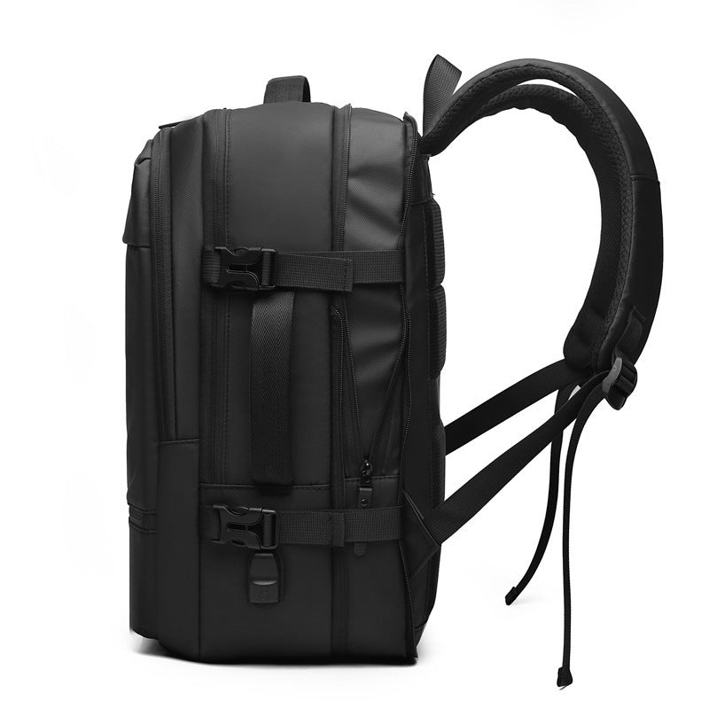 Multi-functional Boarding Solid Color Backpack Men&