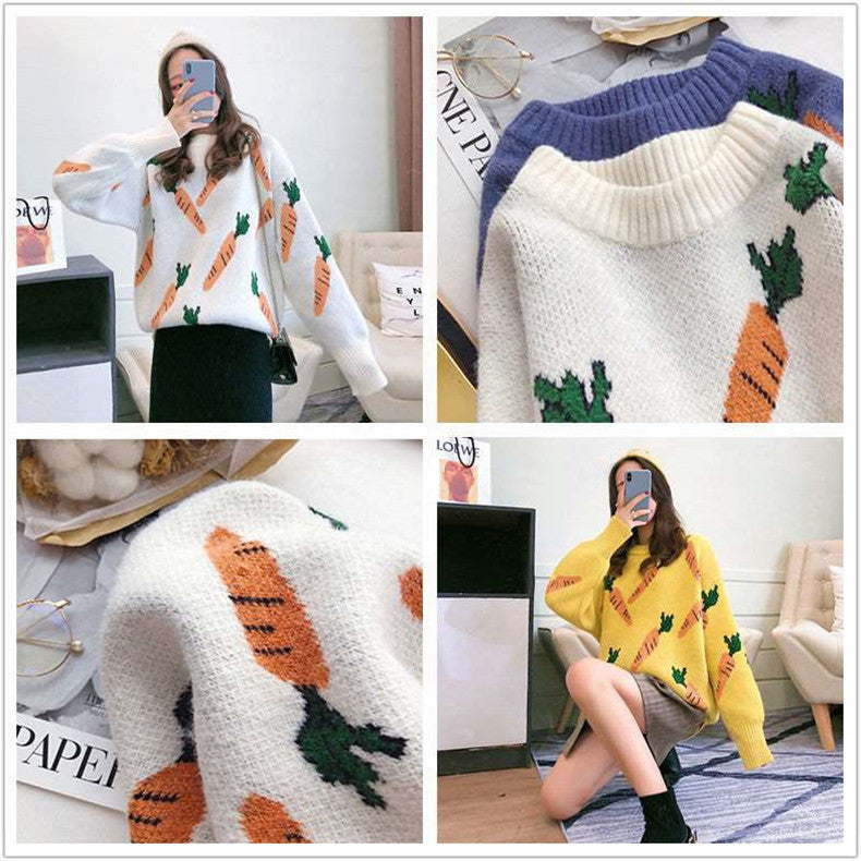 Sweater Female Autumn Winter Outfit Wear Korean Version