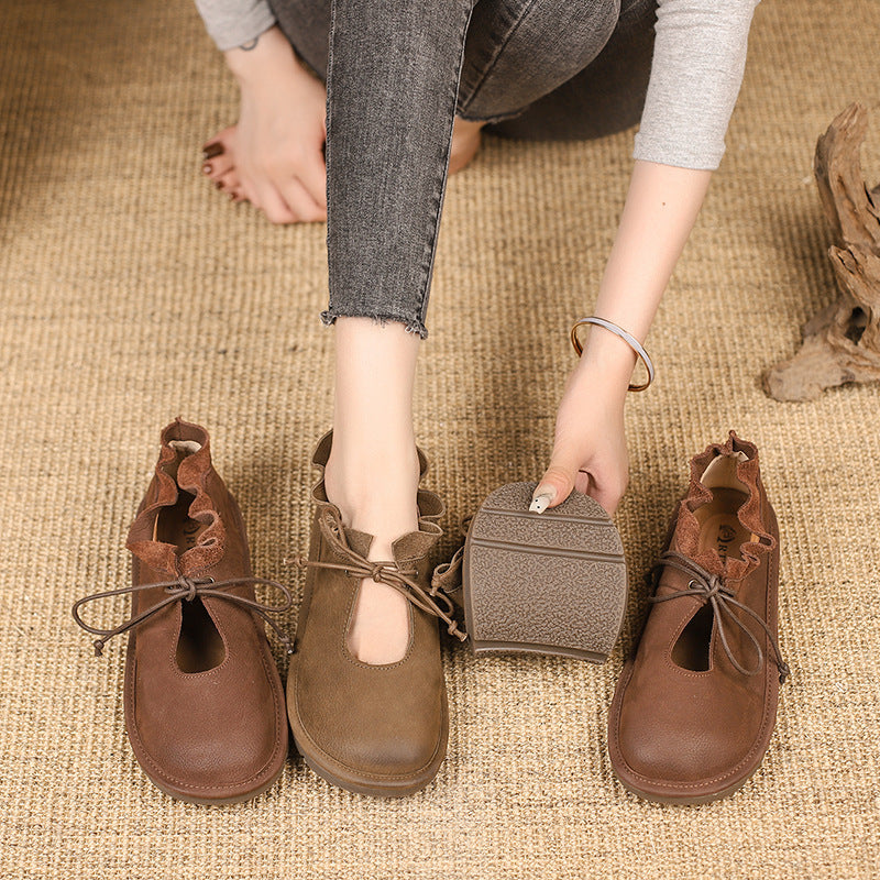 Retro Round Head Leisure Women&