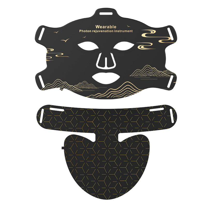 Neck Silicone Mask Led Red Blue Light Beauty Skin Rejuvenation