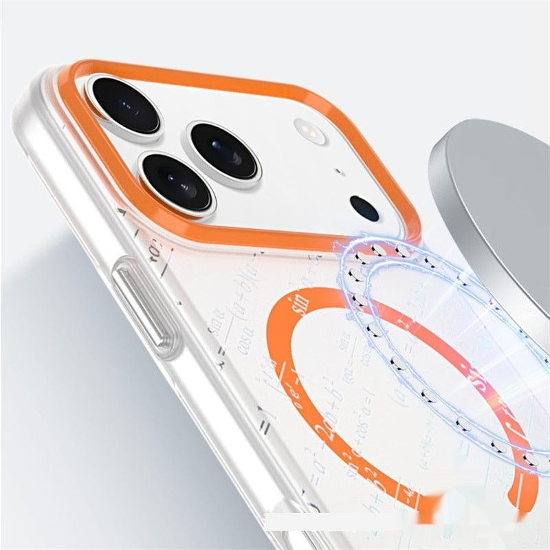 Magnetic Suction Phone Case Formula Semi-transparent Frosted Drop-resistant Protective Cover