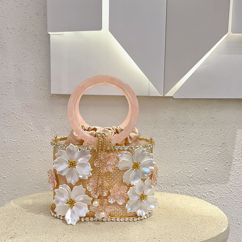Sunflower Birdcage Handmade Bucket Bag
