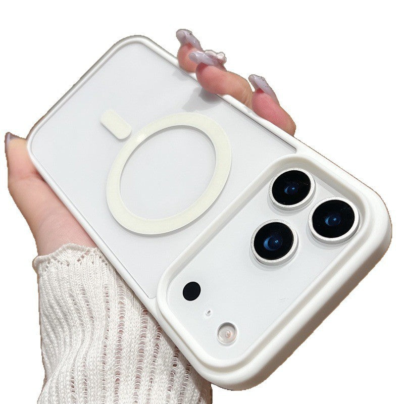 Magnetic Acrylic Transparent Large Hole Silicone Drop-resistant Phone Case