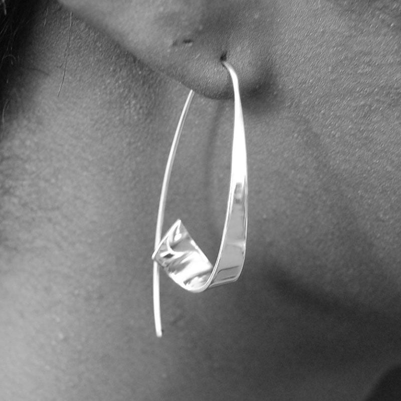 Gypsy Spiral Curved Ear Ring Ladies