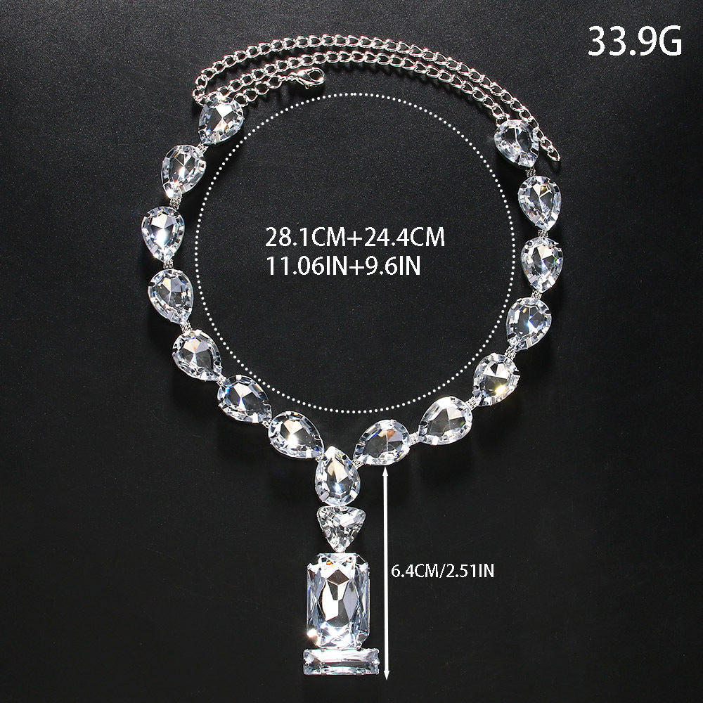 Water Drop Necklace Exaggerated Personalized Necklace Queen Accessories