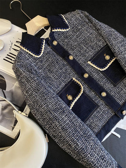 Short Lapel Small Fragrant Coat Top Woman