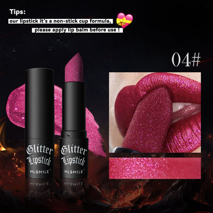 Pearlescent Thin And Glittering Diamond Lipstick Easy To Color Longlasting Lip Gloss Long Lasting Nourishing Moisturizing 7 Color Lipstick