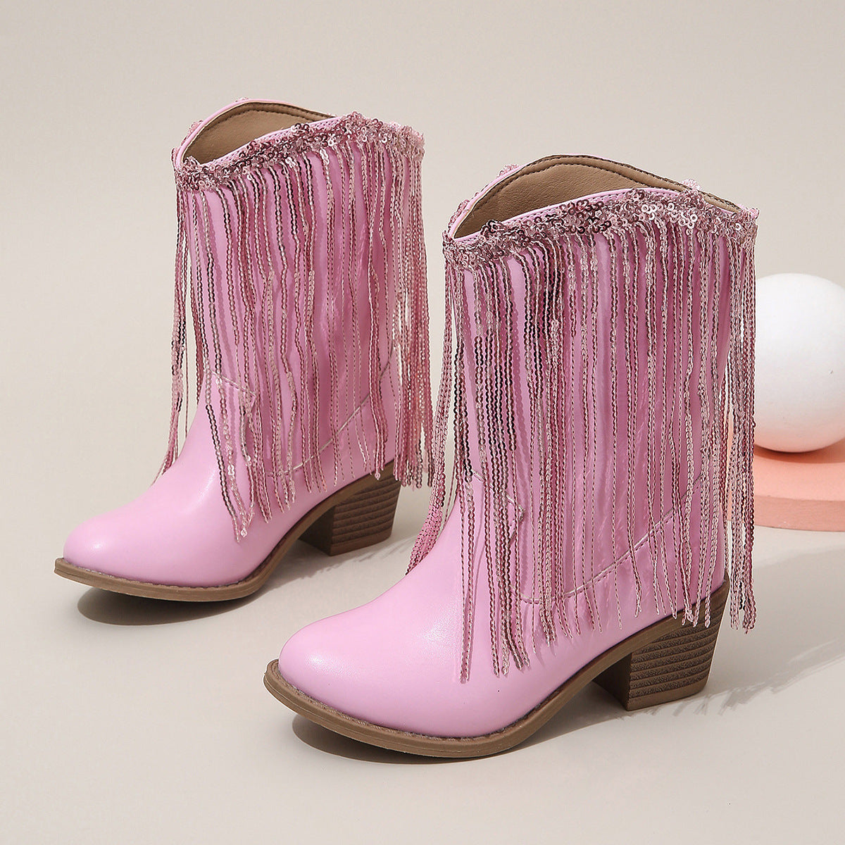 Runway Chic Chunky-heeled Fringed Ankle Boots