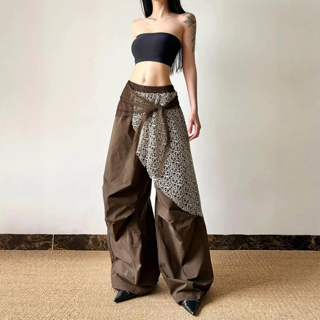 Street-style Pleated, Figure-flattering, Versatile Wide-leg Pants