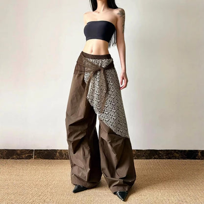 Street-style Pleated, Figure-flattering, Versatile Wide-leg Pants
