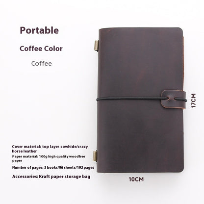 Crazy Horse Leather Business Notebooks High-grade Diary