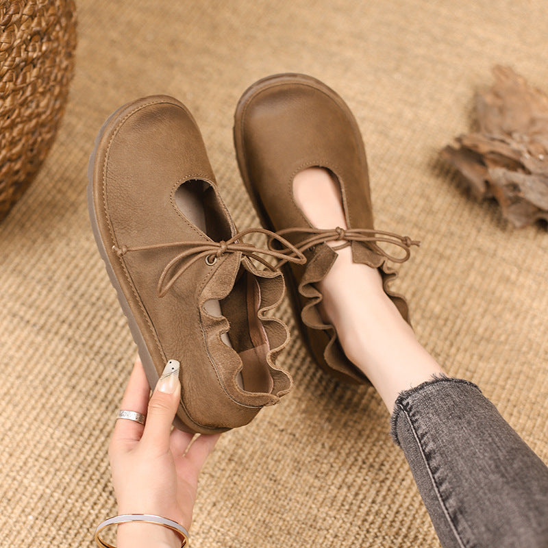 Retro Round Head Leisure Women&