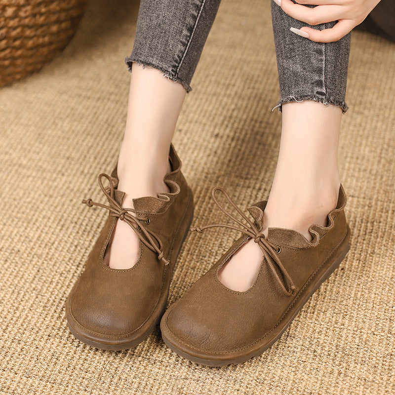 Retro Round Head Leisure Women&