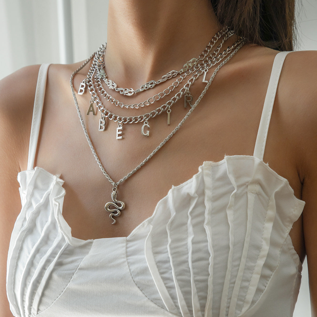 Tassel Necklace Hip Hop Trendy Dragon-shaped Tag Necklace