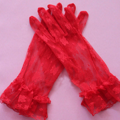 Bride Wedding Gloves Butterfly Embroidered