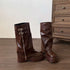 Knee High Brown Thick Soled Boots
