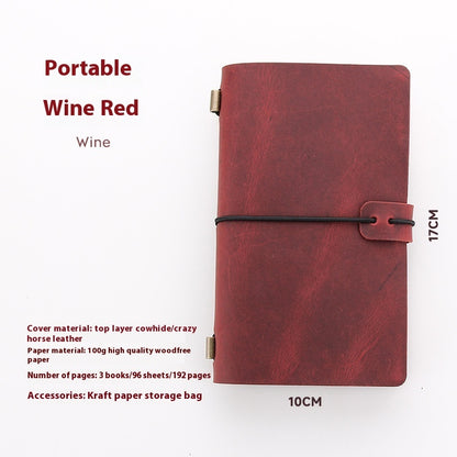 Crazy Horse Leather Business Notebooks High-grade Diary