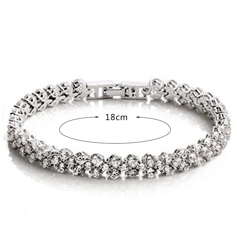 Roman Zircon Bracelet Temperament Personality Bracelet Female Fashion Simple Bracelet
