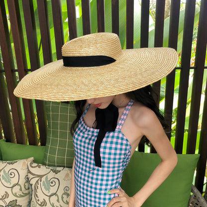 Oversized Straw Hat Ins New Lace-up Straw Shading Vintage Hat
