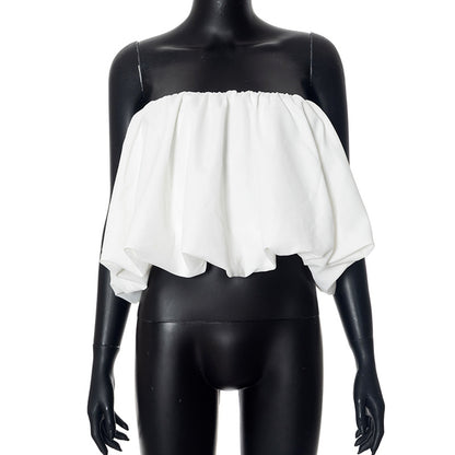 Solid Color Two-way Tube Top Top Skirt