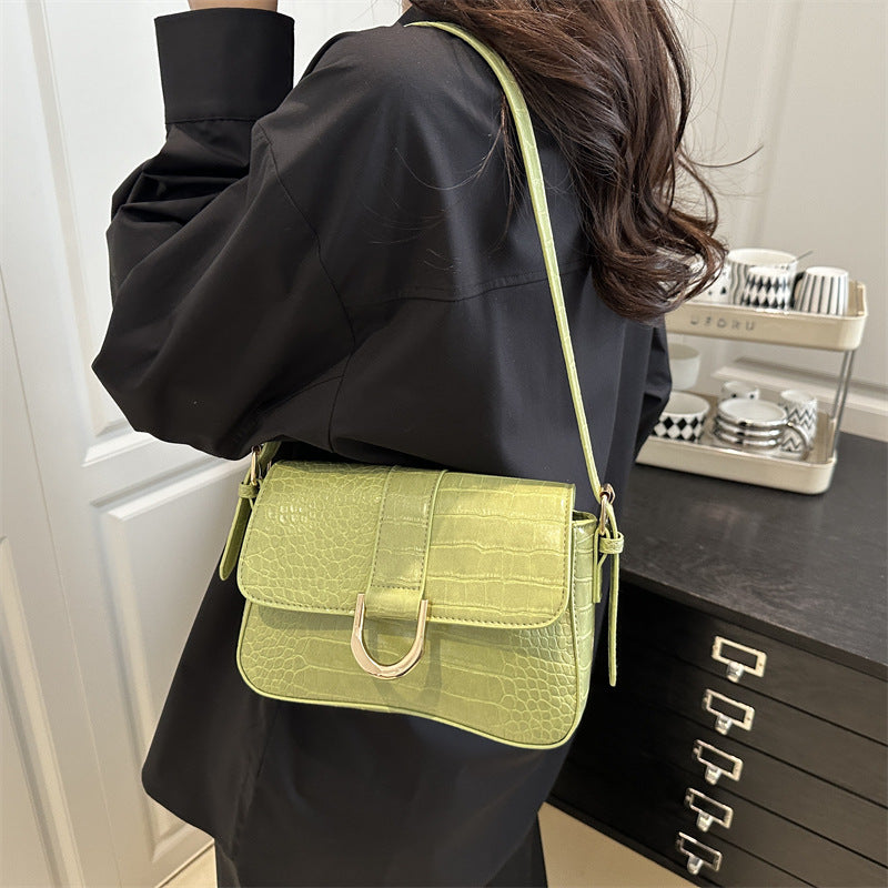 Advanced Texture Underarm Retro Style Fashionable Vachette Clasp Women&