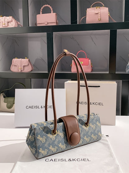 Niche Horse-drawn Tram French Stick Underarm Bag All-match Shoulder Handbag