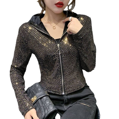 The Woman With The Short Coat Of Glitter