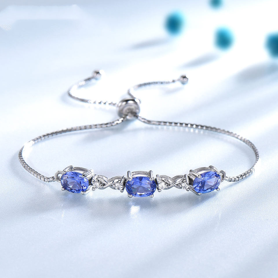 Ladies Adjustable 925 Sterling Silver Bangle Bracelet