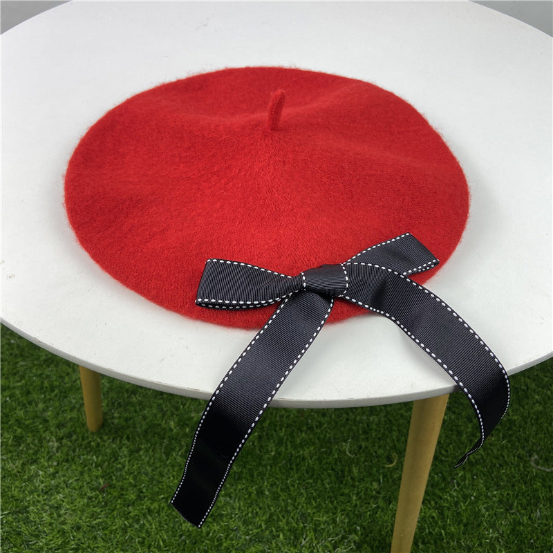 Ladies autumn and winter bud painter hat