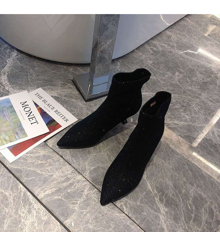 High heel pointed fashion boots
