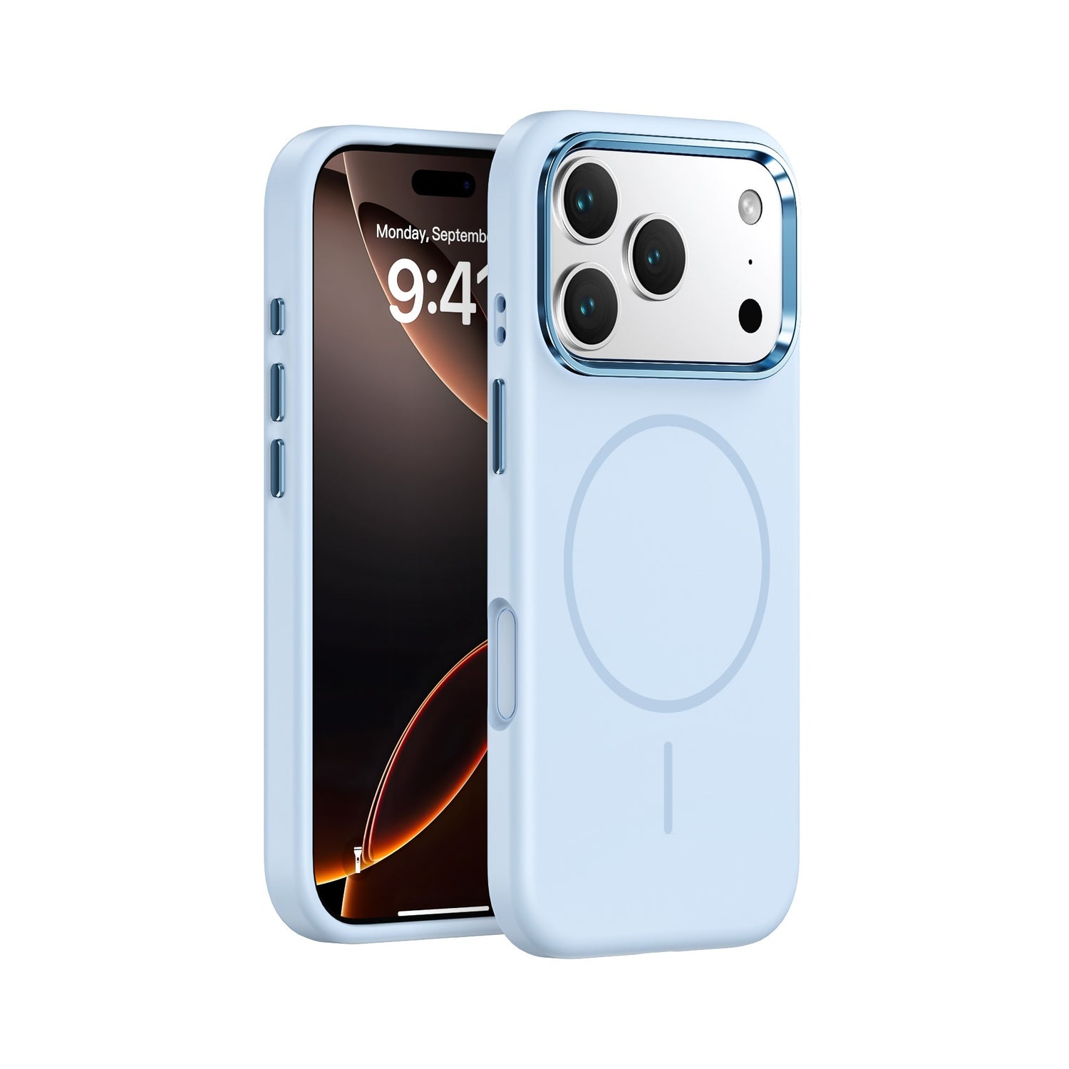 Metal Large Hole Magnetic Skin Feeling All-inclusive Phone Case