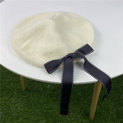 Ladies autumn and winter bud painter hat