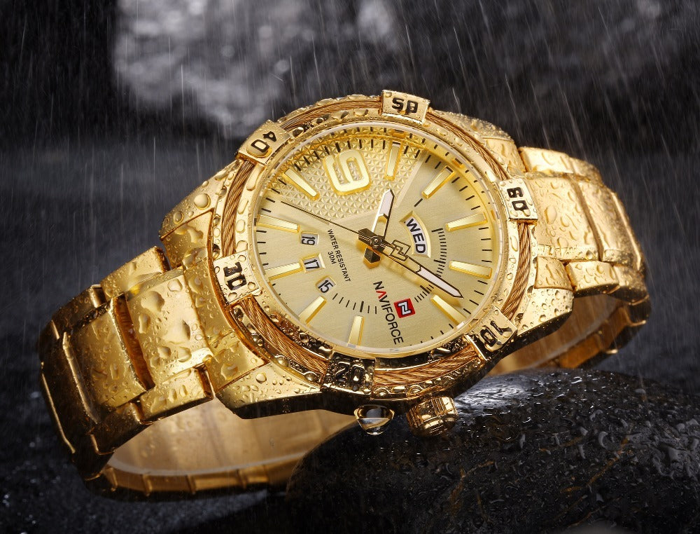 Waterproof quartz watch men&