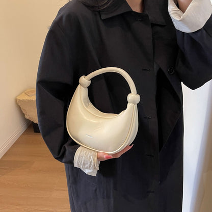 Shoulder Messenger Soft Leather Portable Moon Bag