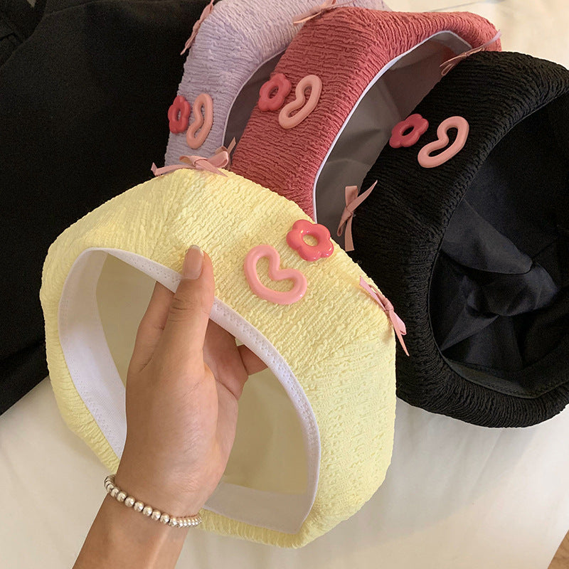 Beret Big Head Circumference Female Black Internet Celebrity All-matching