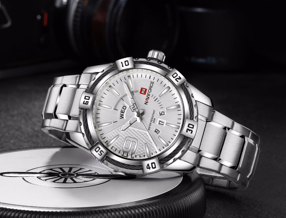 Waterproof quartz watch men&