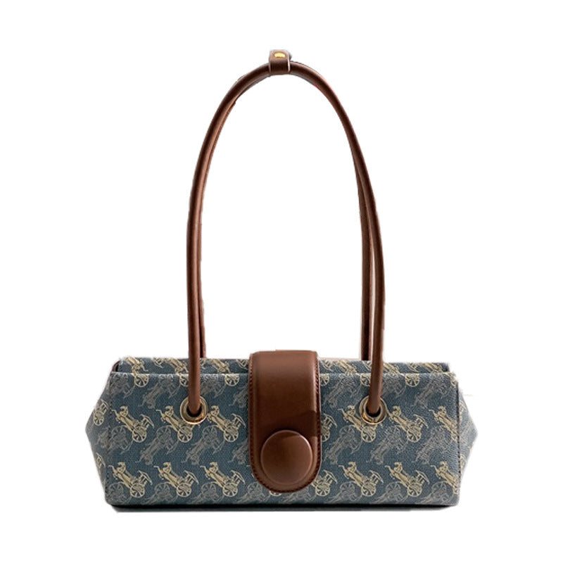 Niche Horse-drawn Tram French Stick Underarm Bag All-match Shoulder Handbag