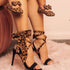 Leopard print sexy high heels