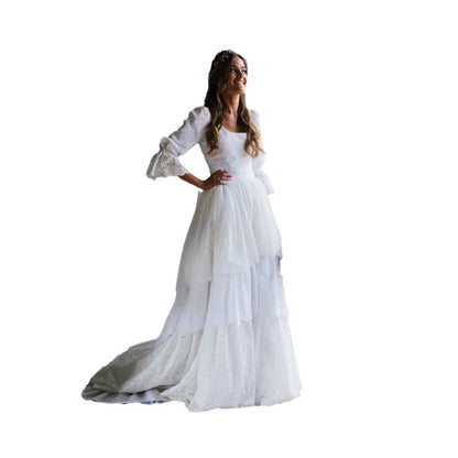 Wedding Long Sleeve Lace Wedding Dress