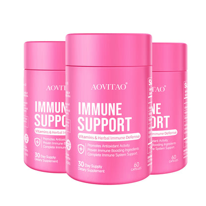 Natural Herbal Immune Defense Immunity Vitamins Supplement Booster And Mushroom Supplement With Lion&