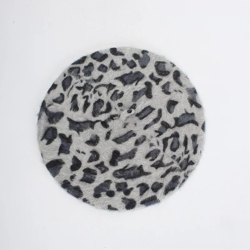 Retro Beret Leopard Painter Hat Super Versatile