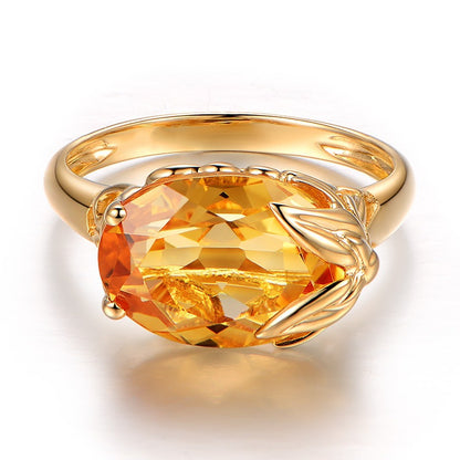 Citrine Gemstone Ring
