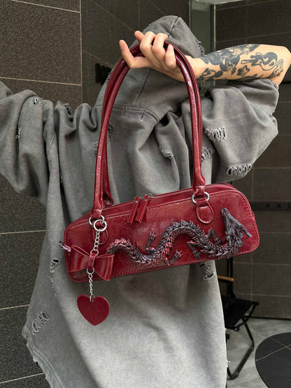 Bag Designer Model Red Dragon Niche High Sense Bowling Bag