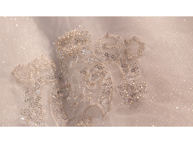Heavy One-shoulder Bridal Temperament Forest Super Fairy Dream Starry Sky Skirt