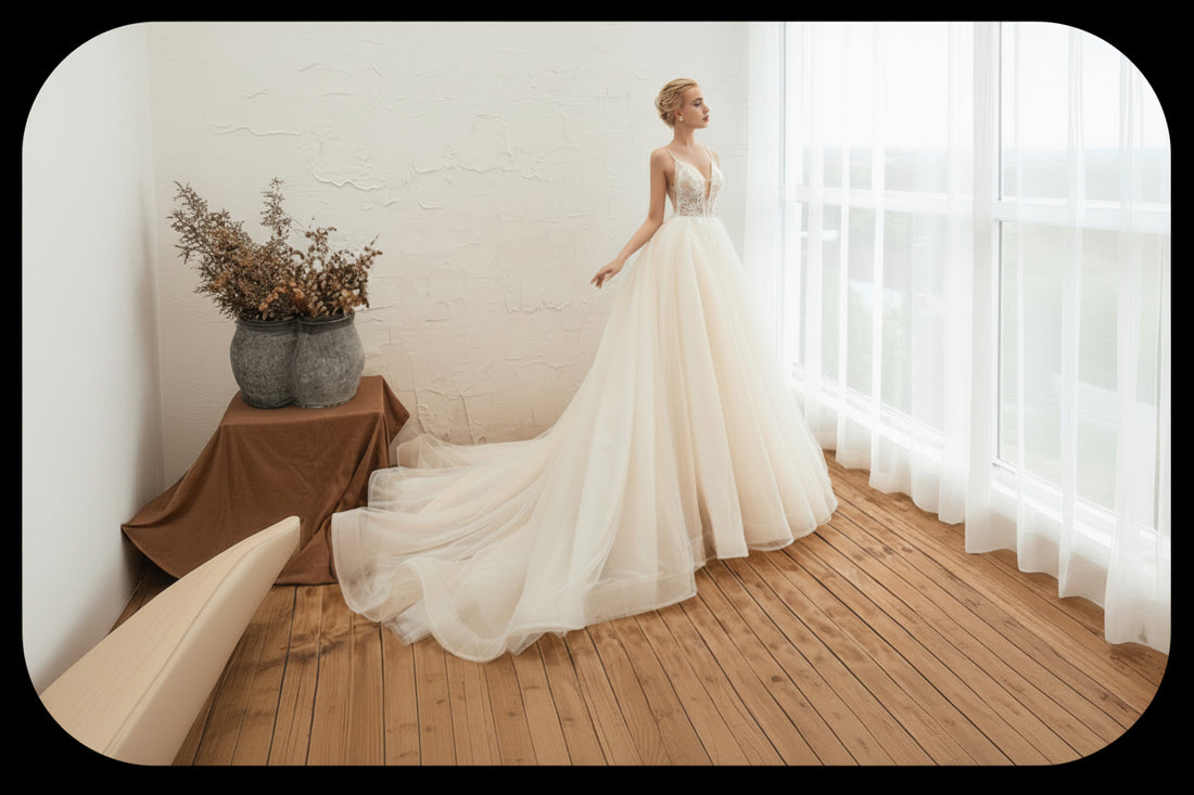 Starry Sky Luxury ig Tail Is Thin Baeakless Dream Master Wedding Dress
