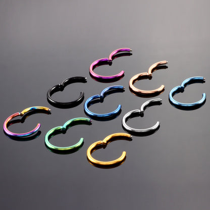 Stainless Steel Pierced Nose Ring Interface Ring Closed Ring Seamless Connection Nose Ring Earrings